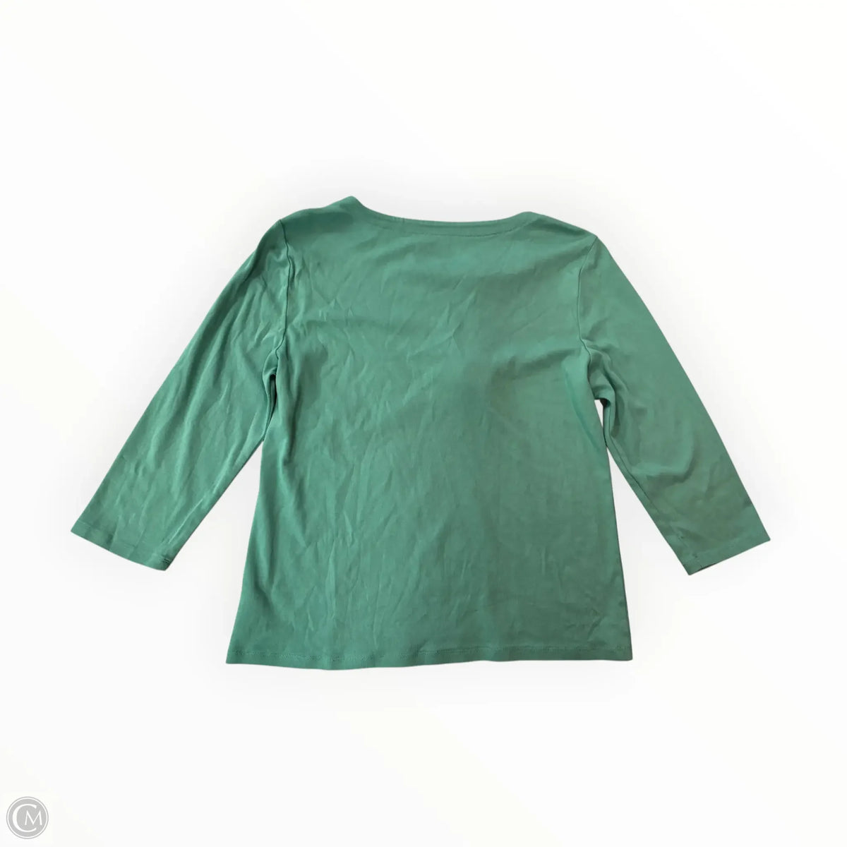 Top Long Sleeve Basic By Talbots In Green, Size: Xl