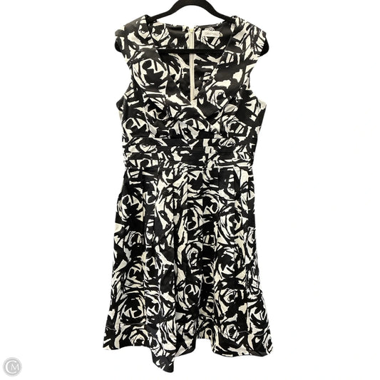 Dress Party Midi By Calvin Klein In Black & White, Size: L