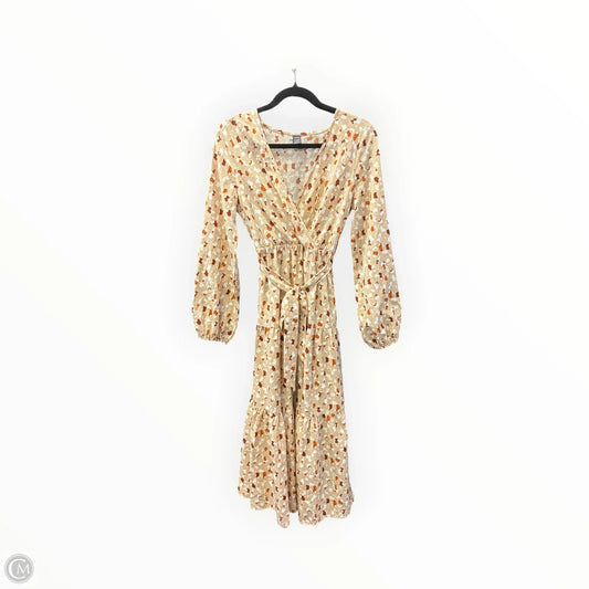 Dress Casual Midi By Shein In Cream & Tan, Size: Xs