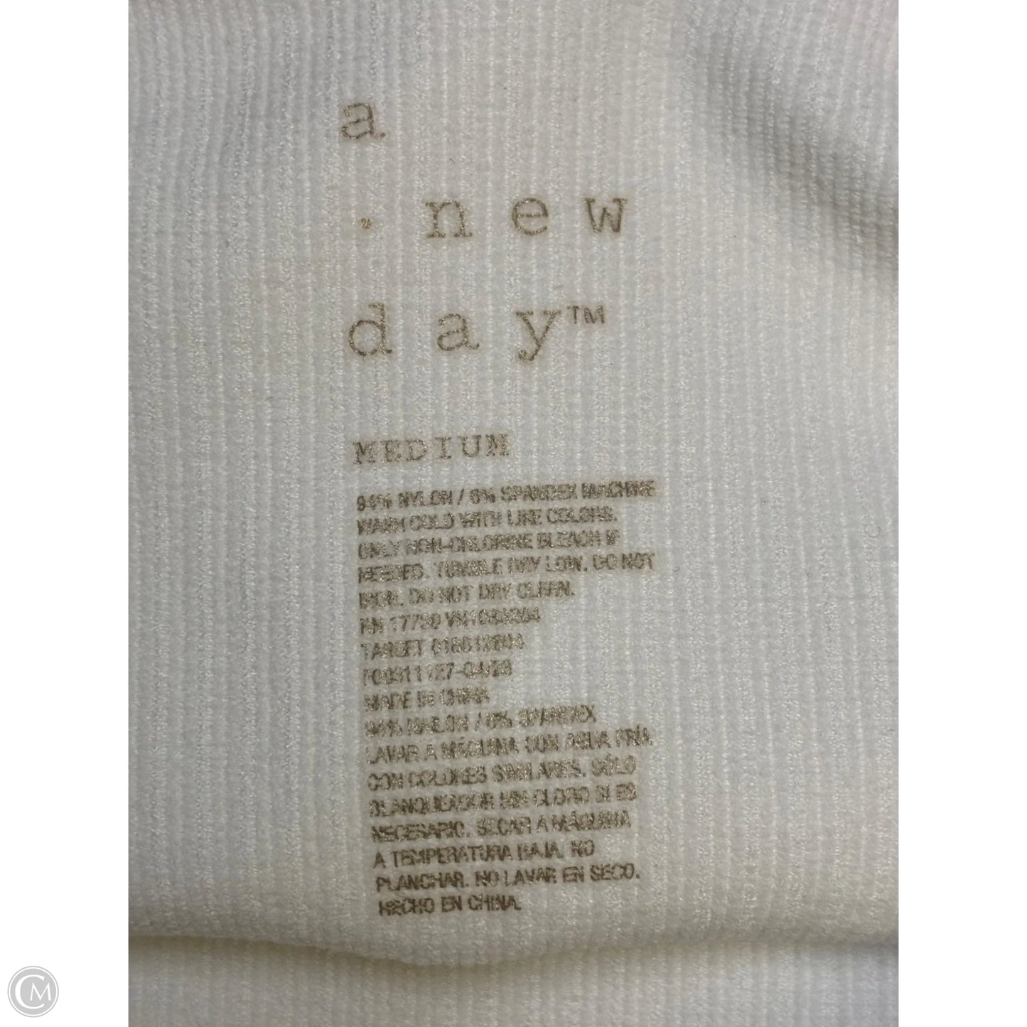 Top Sleeveless By A New Day In Cream, Size: M