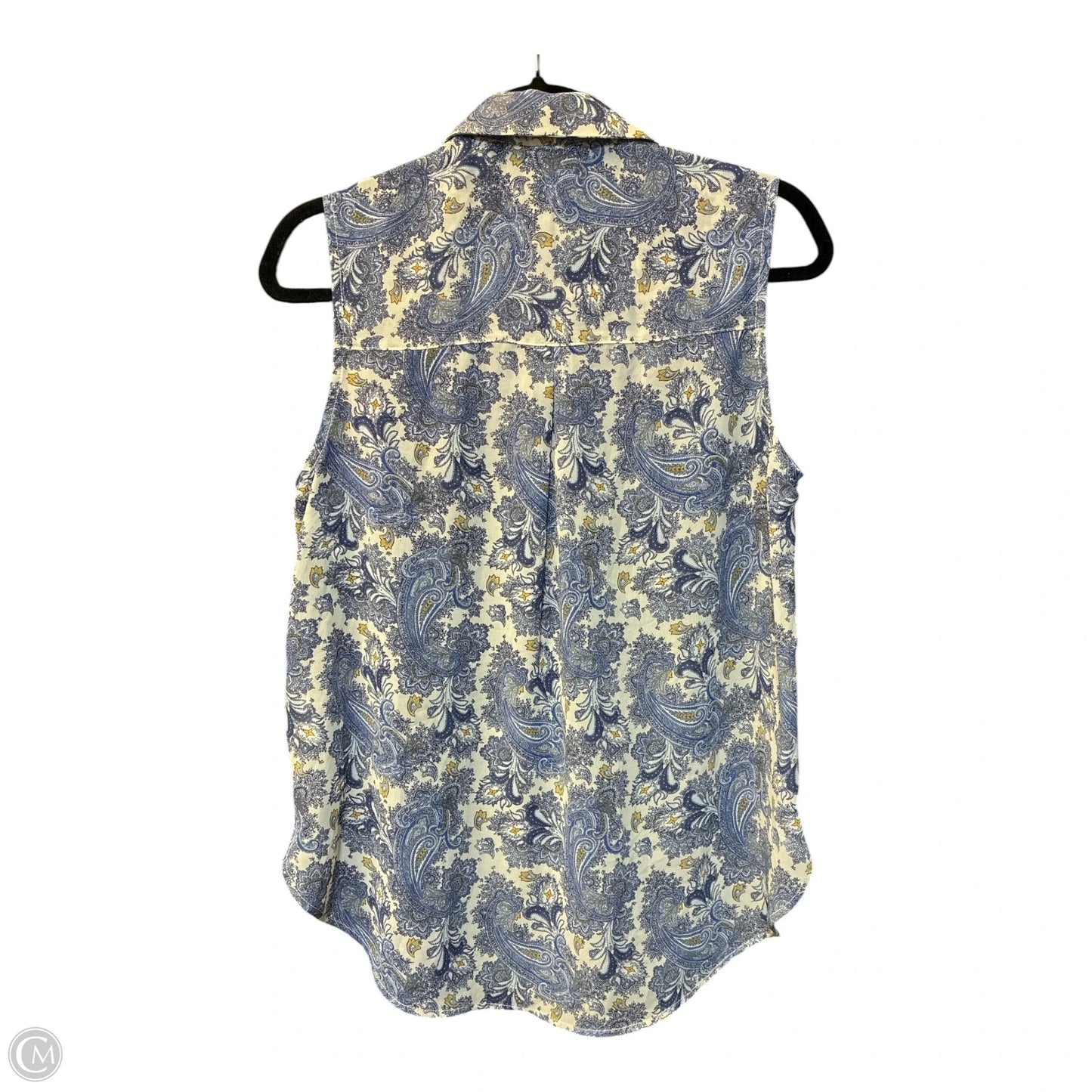 Top Sleeveless By H&m In Blue & Cream, Size: 8