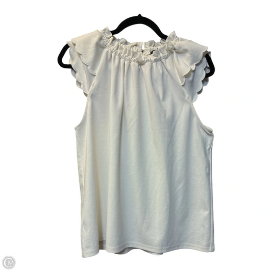 Top Sleeveless By Ann Taylor In Cream, Size: M