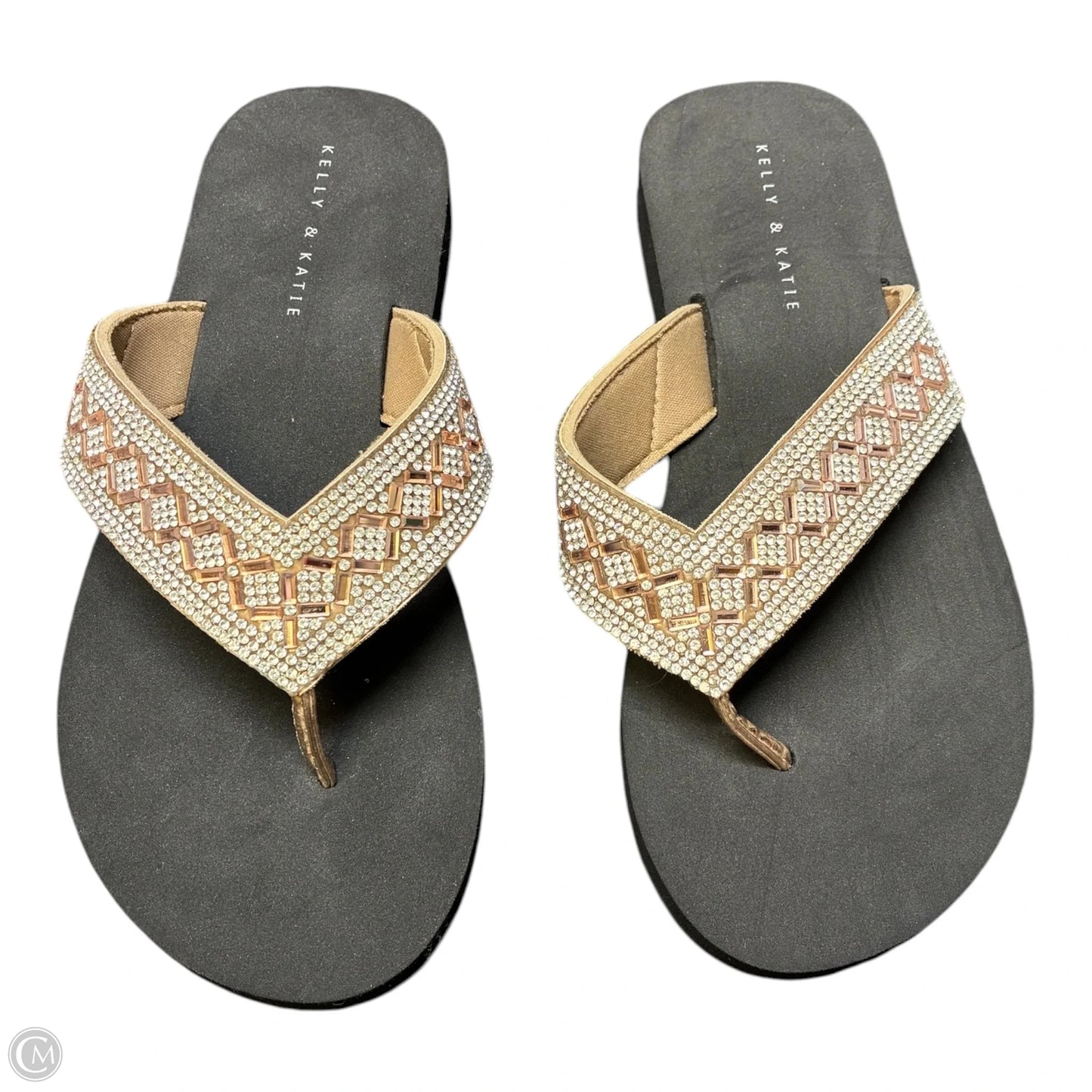 Sandals Flip Flops By Kelly And Katie In Beige, Size: 8