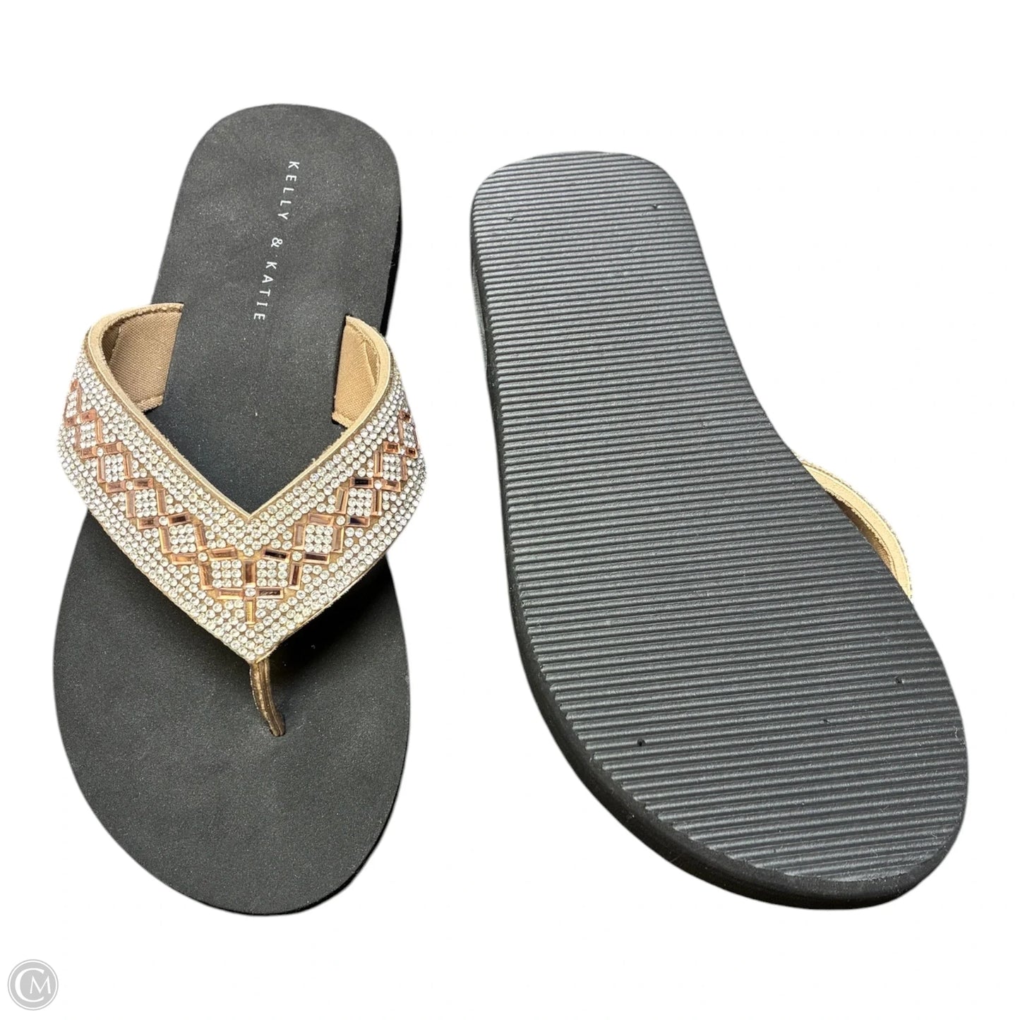 Sandals Flip Flops By Kelly And Katie In Beige, Size: 8