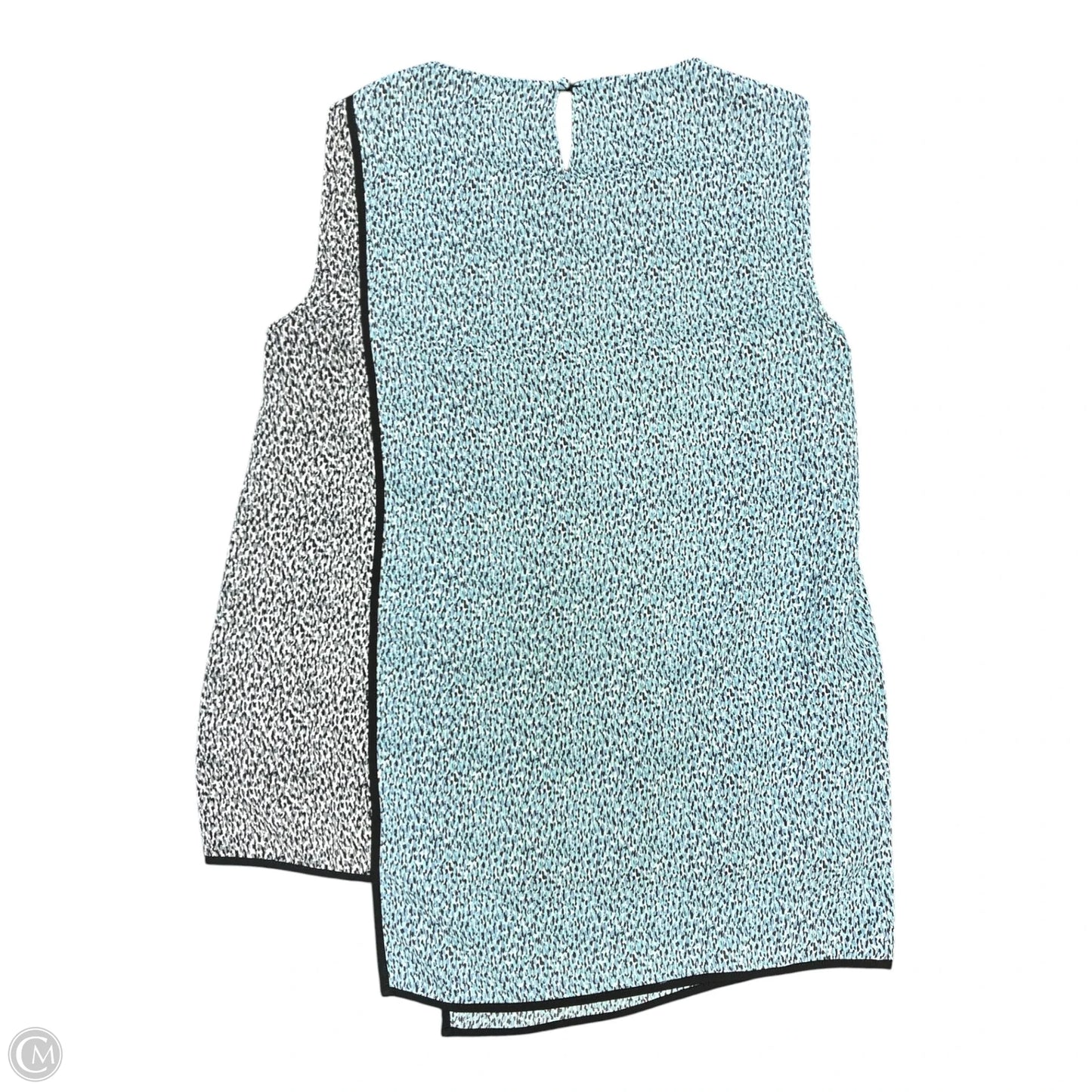 Blouse Sleeveless By Banana Republic In Blue & Grey, Size: Xs
