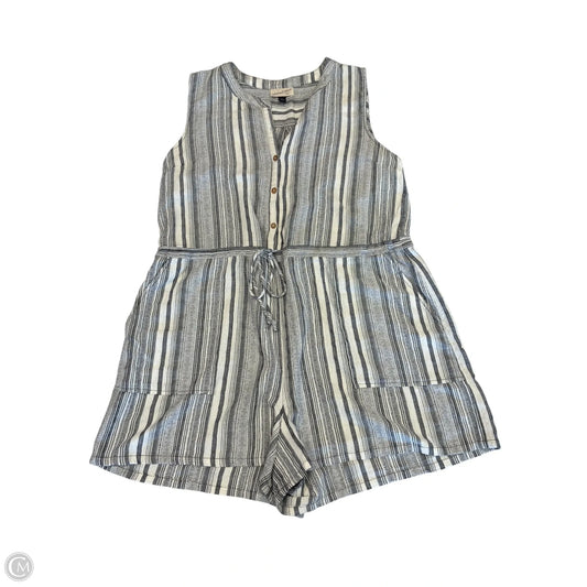 Romper By Universal Thread In Grey & White, Size: L