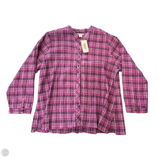 Top Long Sleeve By Allison Daley In Pink, Size: 2x