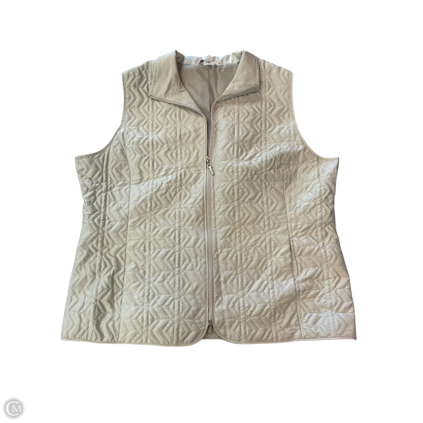 Vest Puffer & Quilted By Allison Daley In Grey, Size: Xl