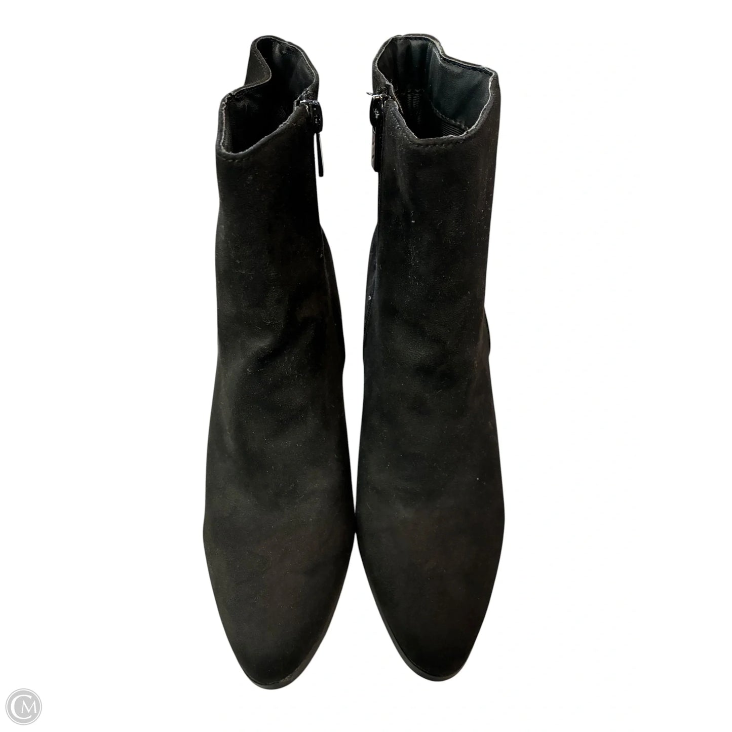 Boots Ankle Heels By Bamboo In Black, Size: 10