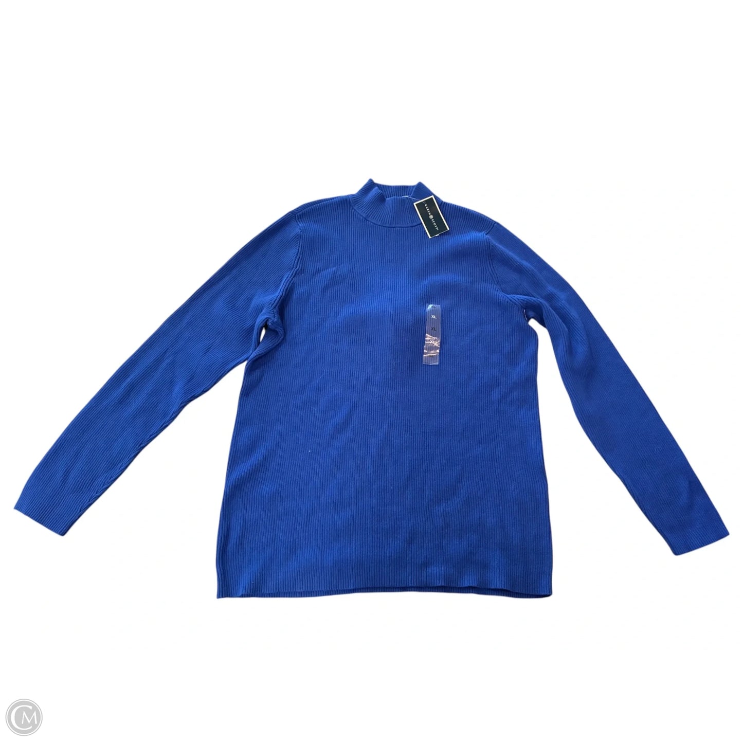 Sweater By Karen Scott In Blue, Size: Xl