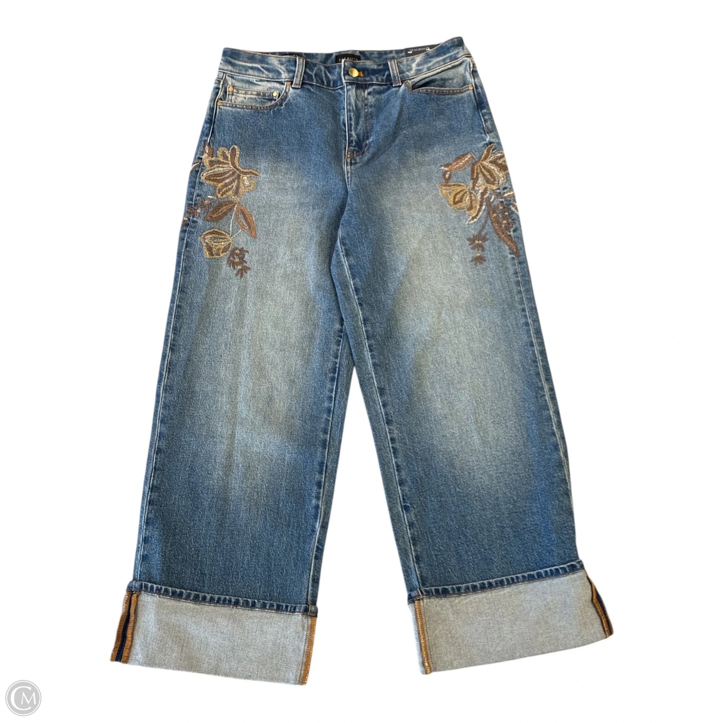 Jeans Wide Leg By Talbots In Blue Denim, Size: 8