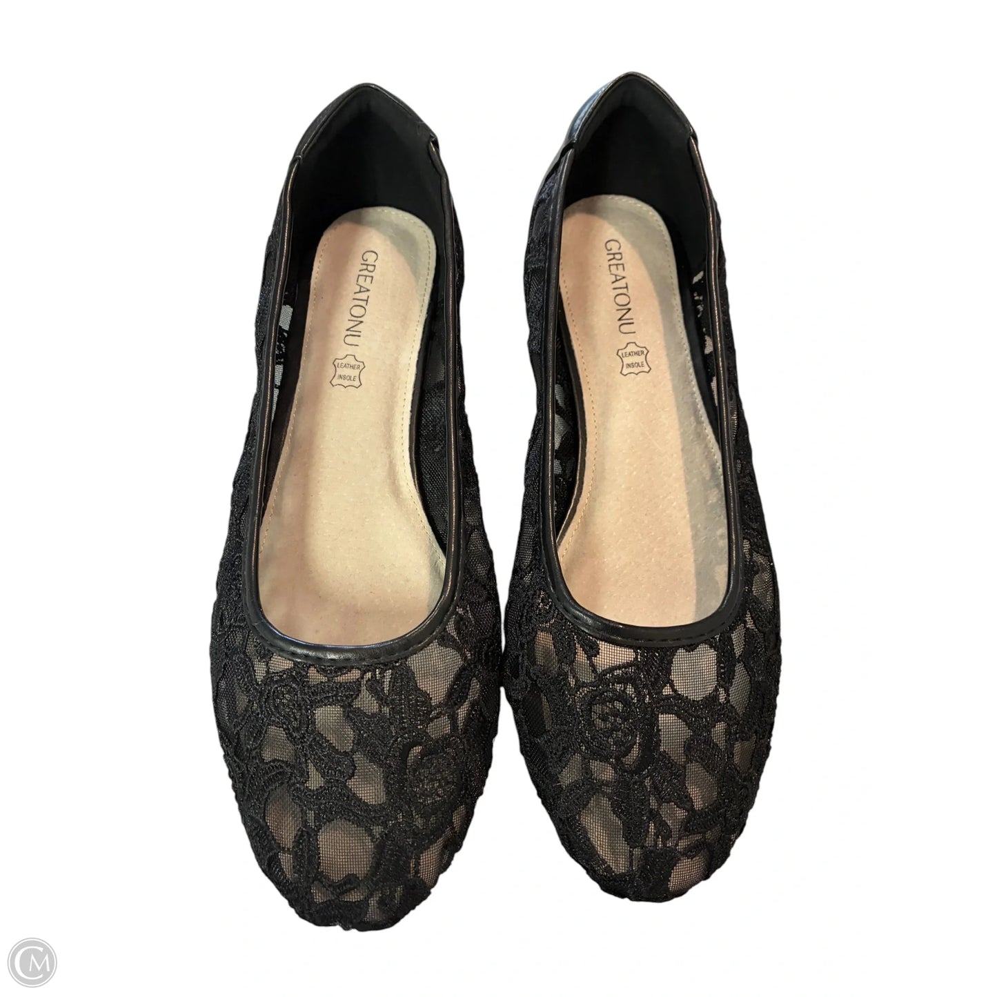 Shoes Flats By Clothes Mentor In Black, Size: 8.5