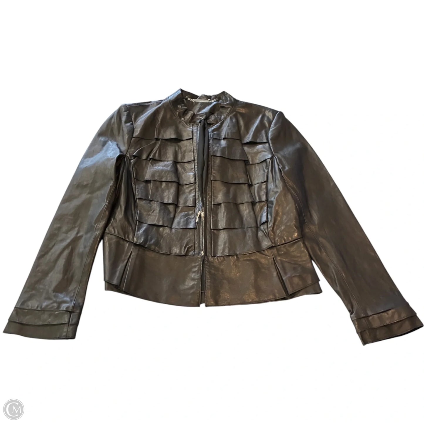 Jacket Leather By White House Black Market In Black, Size: L