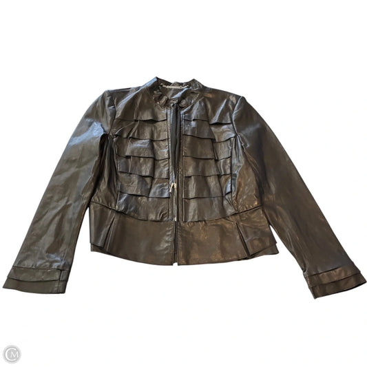 Jacket Leather By White House Black Market In Black, Size: L