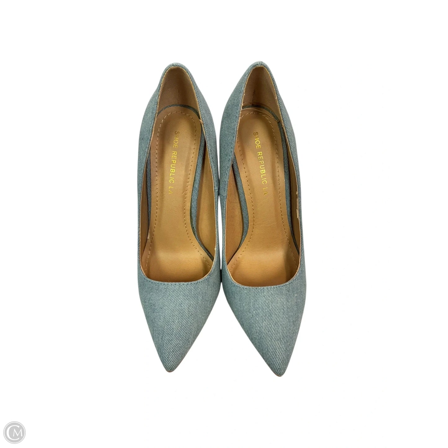 Shoes Heels Stiletto By Clothes Mentor In Blue Denim, Size: 7