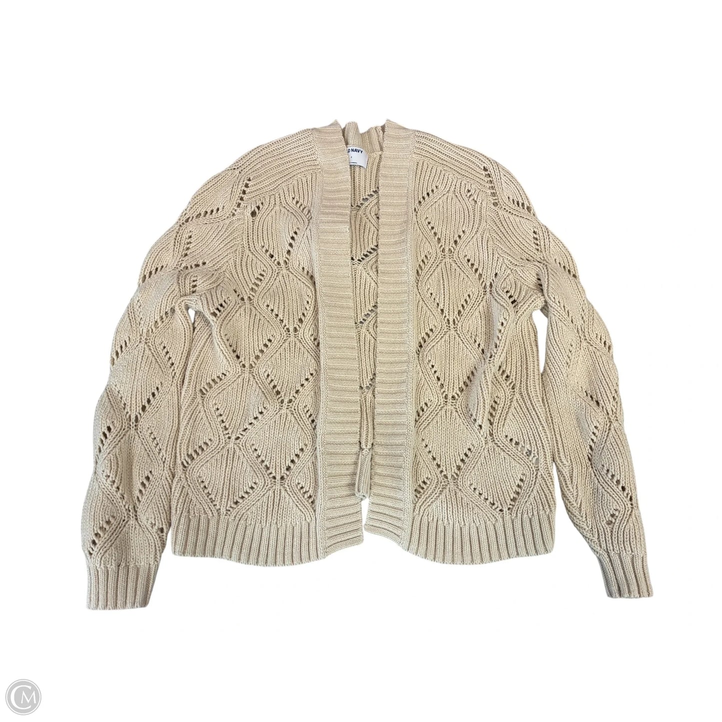 Sweater Cardigan By Old Navy In Beige, Size: S