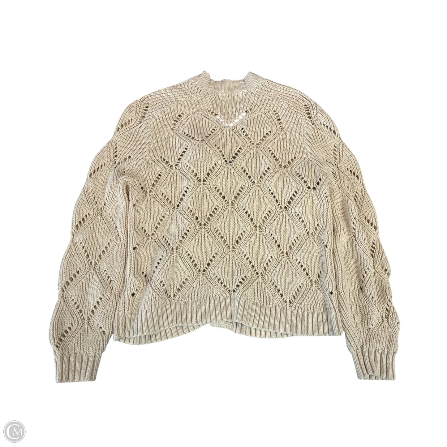 Sweater Cardigan By Old Navy In Beige, Size: S