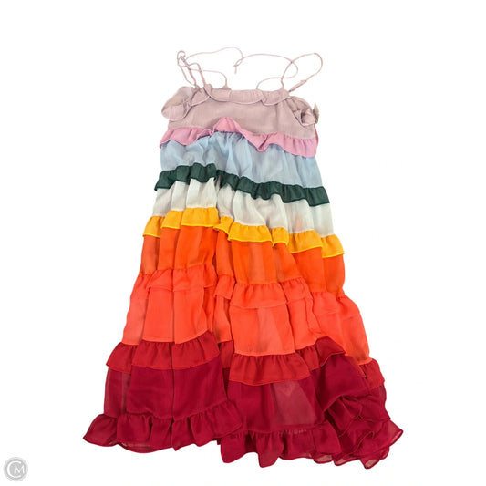 Dress Party Midi By Storia In Rainbow Print, Size: S