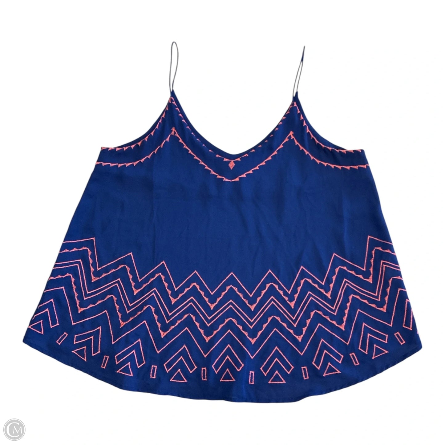 Tank Top By E&m In Blue & Pink, Size: M