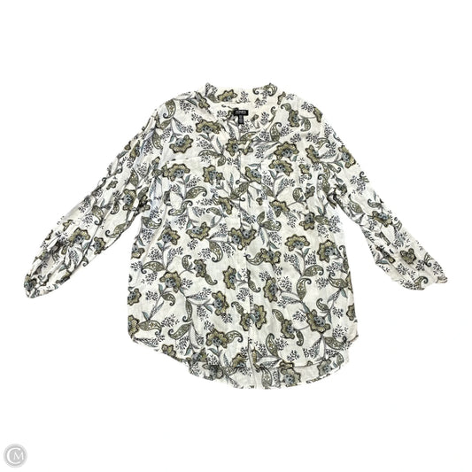 Blouse Long Sleeve By Jones New York In Floral Print, Size: 2x