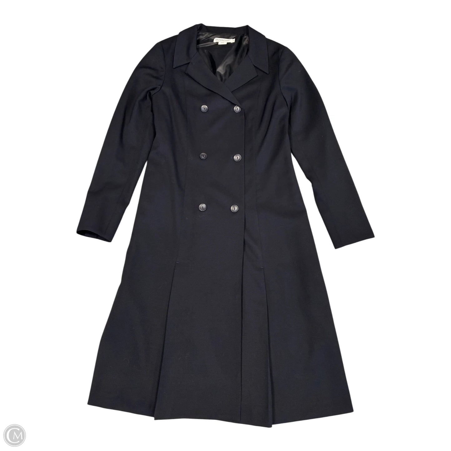 Coat Trench Coat By Pendleton In Navy, Size: M