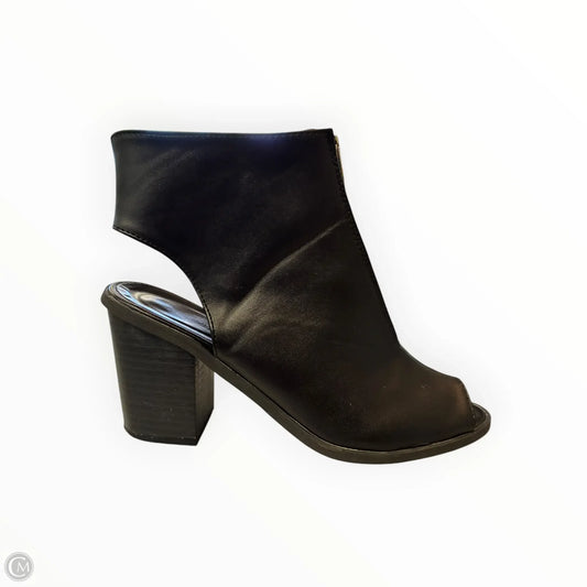 Boots Ankle Heels By Charlotte Russe In Black, Size: 8