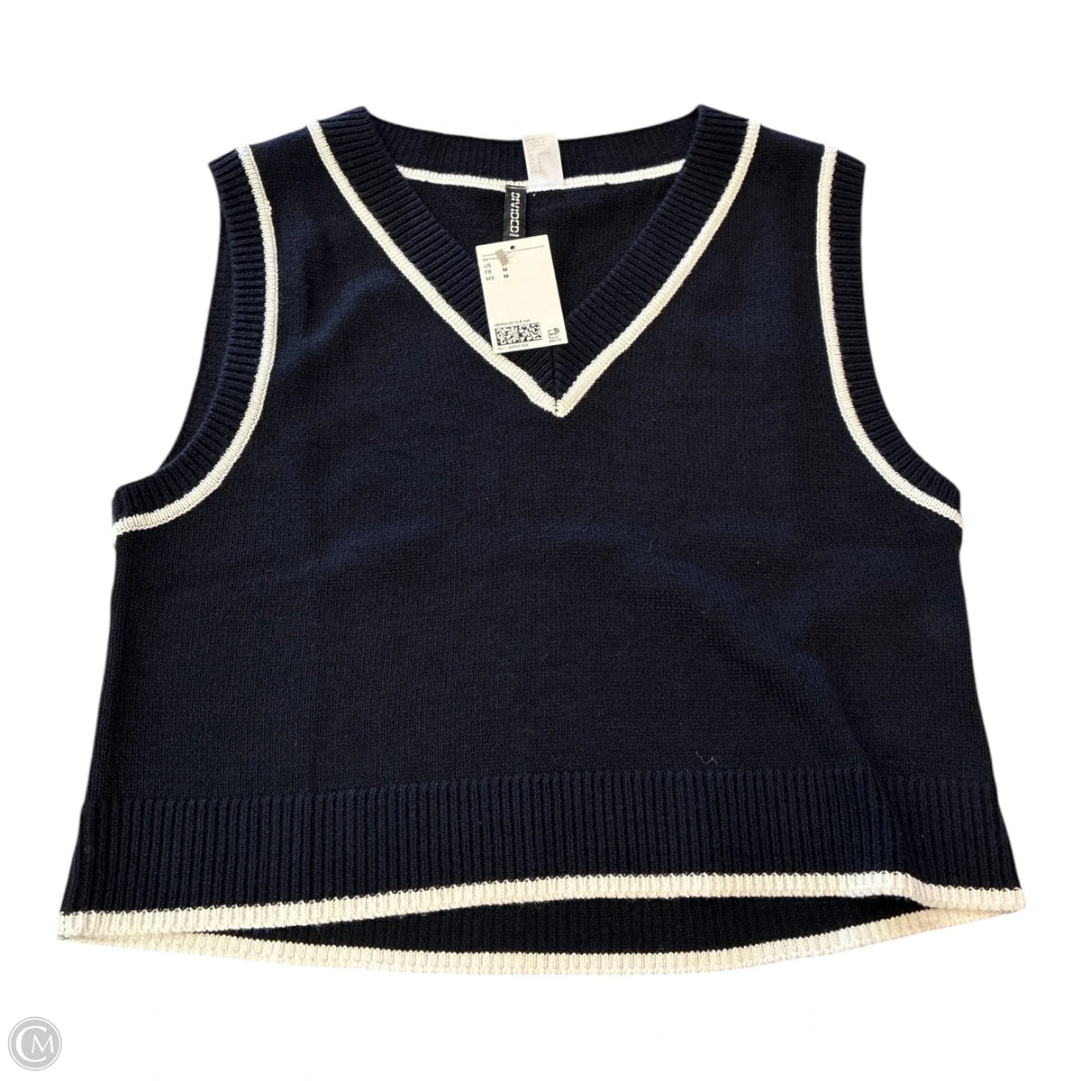 Vest Sweater By Divided In Navy, Size: M