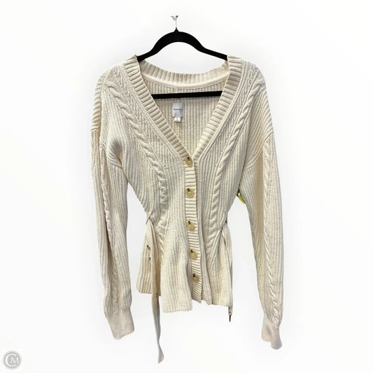 Sweater Cardigan By Maeve In Cream, Size: M