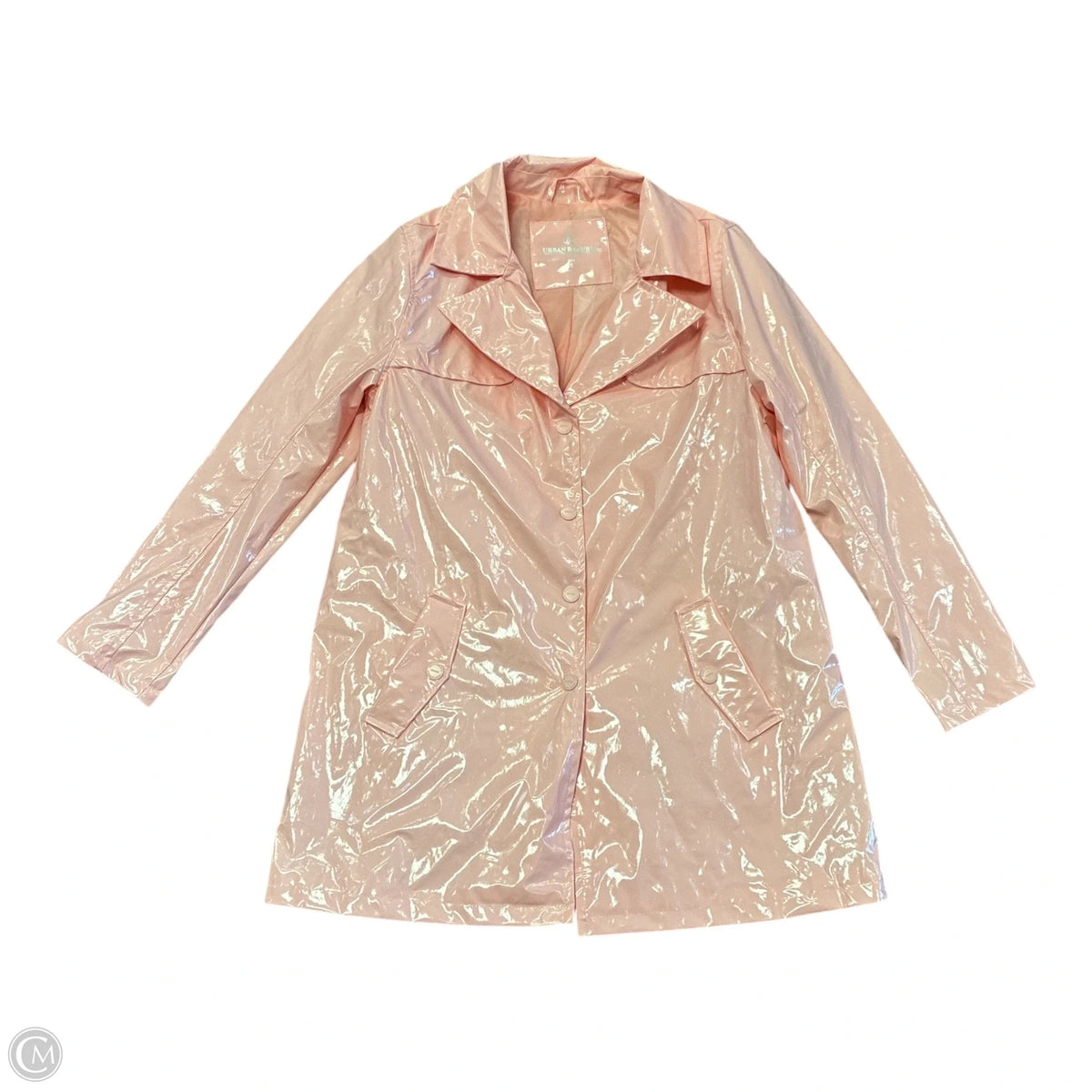 Coat Raincoat By Cme In Pink, Size: S