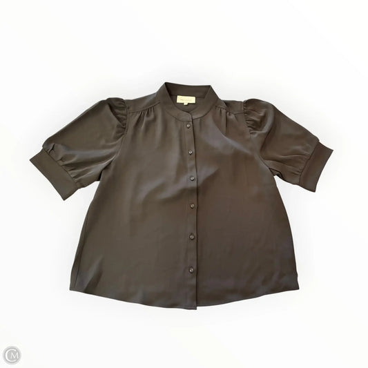 Blouse Short Sleeve By Melloday In Brown, Size: M