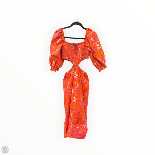Dress Party Long By Vici In Orange & Pink, Size: S