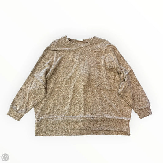Sweatshirt Crewneck By Zenana In Brown, Size: L
