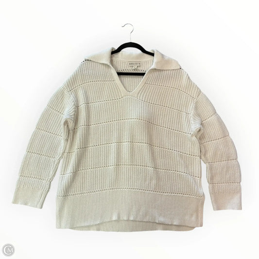 Sweatshirt Collar By Ava & Viv In White, Size: Xxl
