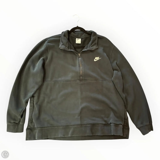 Athletic Sweatshirt Collar By Nike Apparel In Black, Size: Xxl