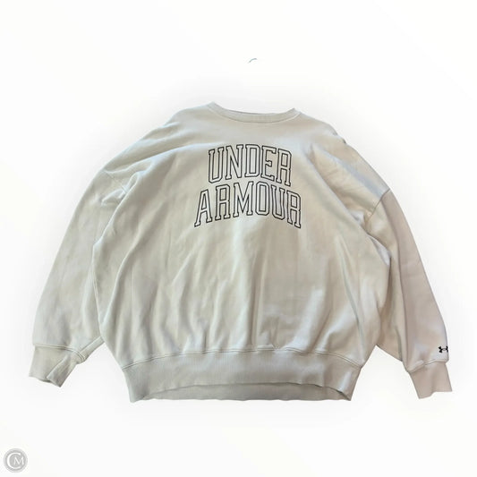 Athletic Sweatshirt Crewneck By Under Armour In Cream, Size: Xl