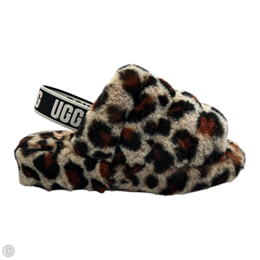 Slippers Designer By Ugg In Animal Print