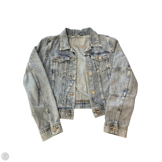 Jacket Denim By Free People In Blue Denim, Size: M