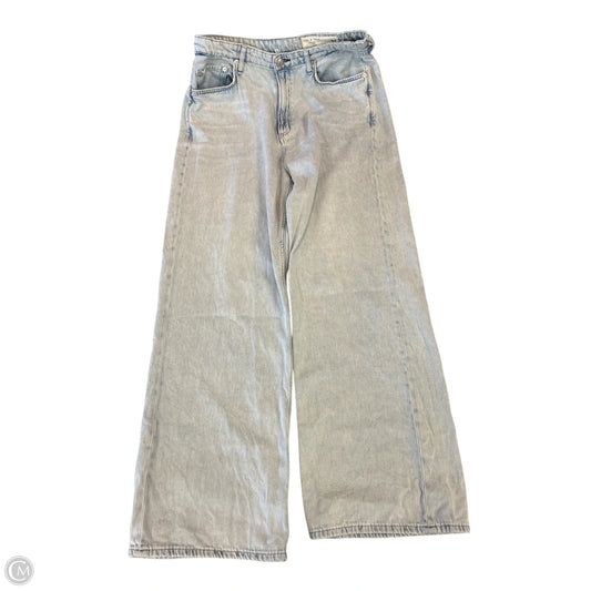 Jeans Wide Leg By Rag And Bone In Blue Denim, Size: 8