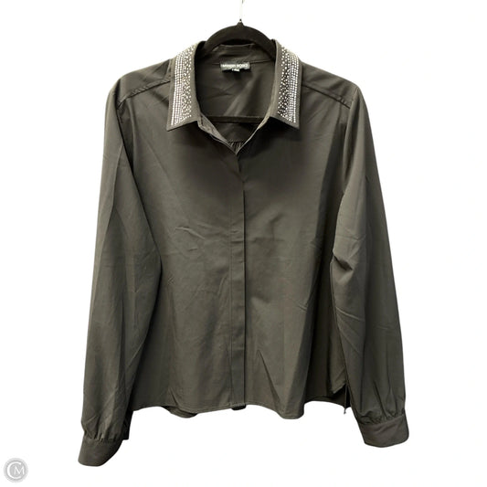 Blouse Long Sleeve By Modern Works In Black, Size: L