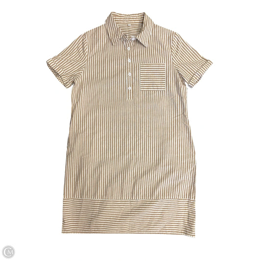 Dress Casual Short By Cme In Tan & White, Size: S