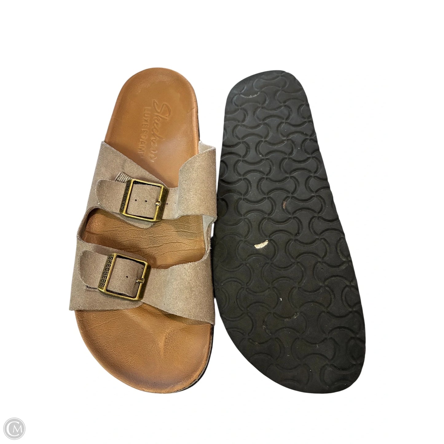 Sandals Flats By Skechers In Beige, Size: 8