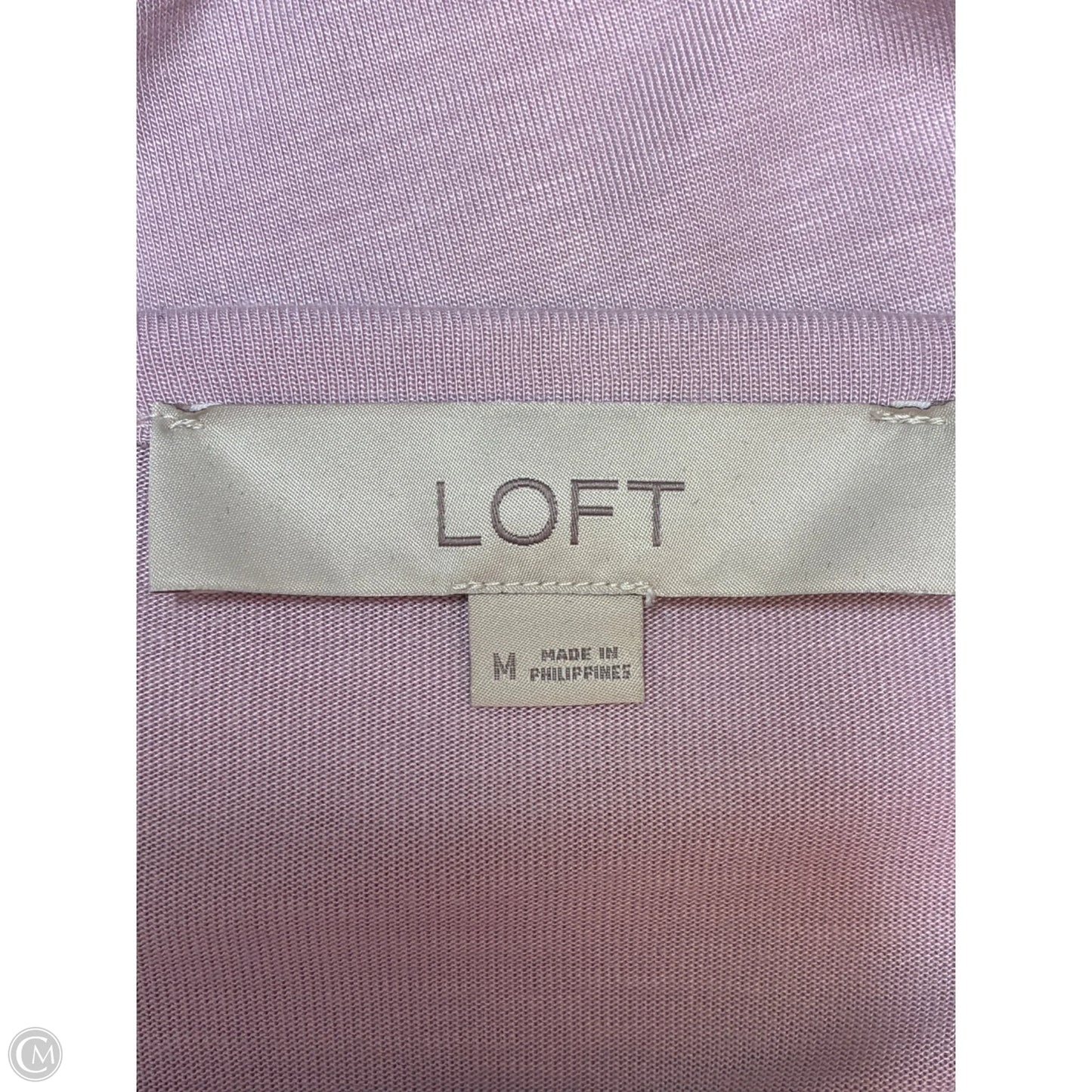 Top Short Sleeve By Loft In Pink, Size: M