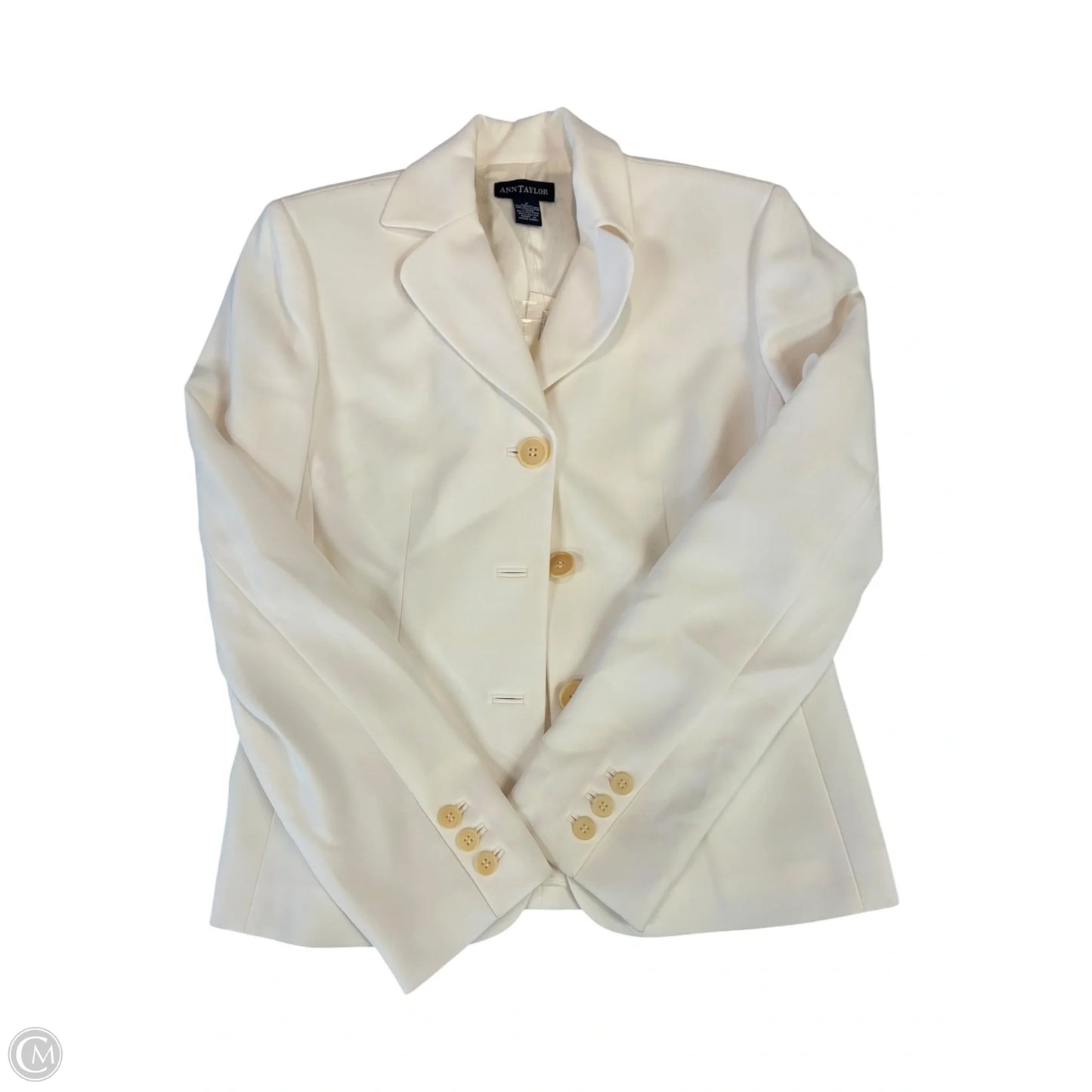 Blazer By Ann Taylor In Cream, Size: 2