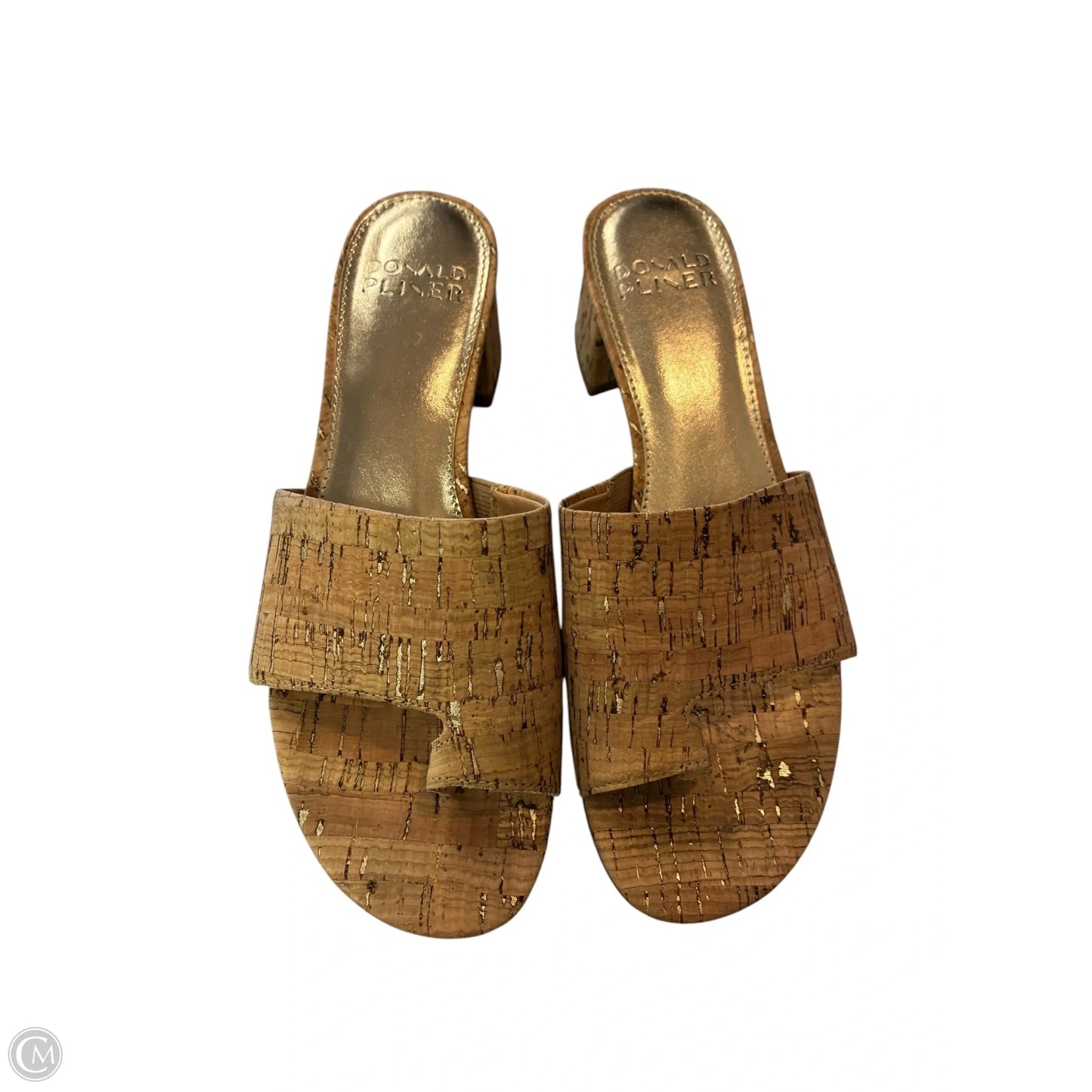 Sandals Heels Block By Donald Pliner In Tan, Size: 6