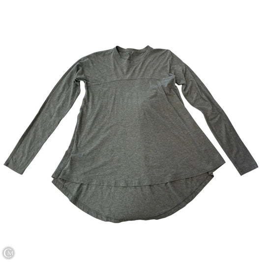Athletic Top Long Sleeve Crewneck By Lululemon In Grey, Size: M
