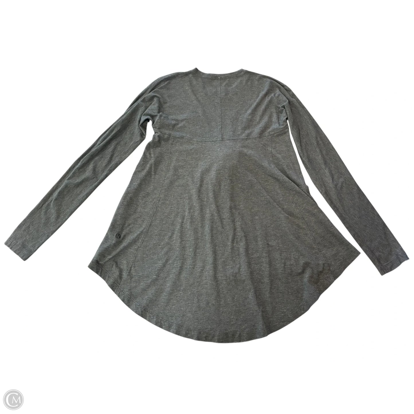 Athletic Top Long Sleeve Crewneck By Lululemon In Grey, Size: M