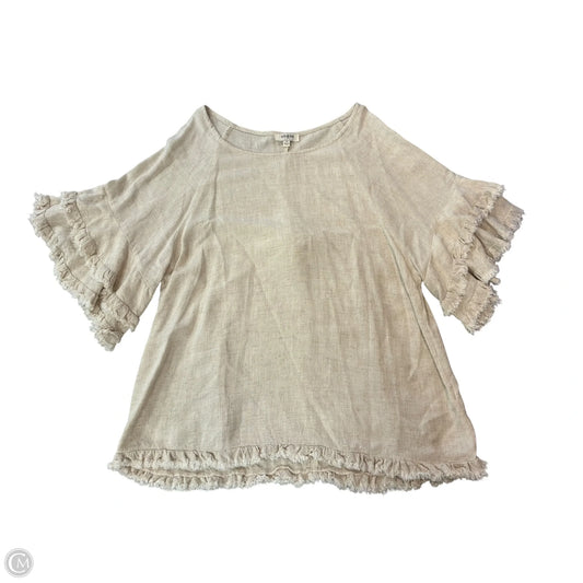 Top 3/4 Sleeve By Umgee In Cream, Size: M