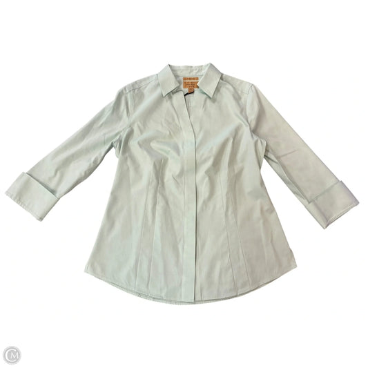 Blouse Long Sleeve By Taylor In Green, Size: M
