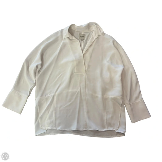 Blouse Long Sleeve By Nic + Zoe In White, Size: Xs