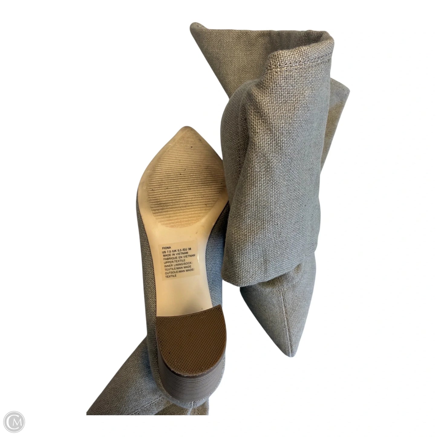 Boots Mid-calf Heels By Justfab In Beige, Size: 7.5